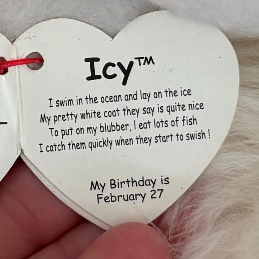Ty Beanie Boos Icy White Plush February 27